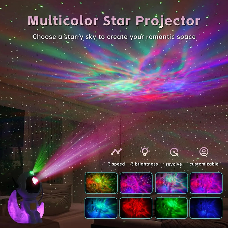 Astronaut Galaxy Projector Night Light With Remote Control