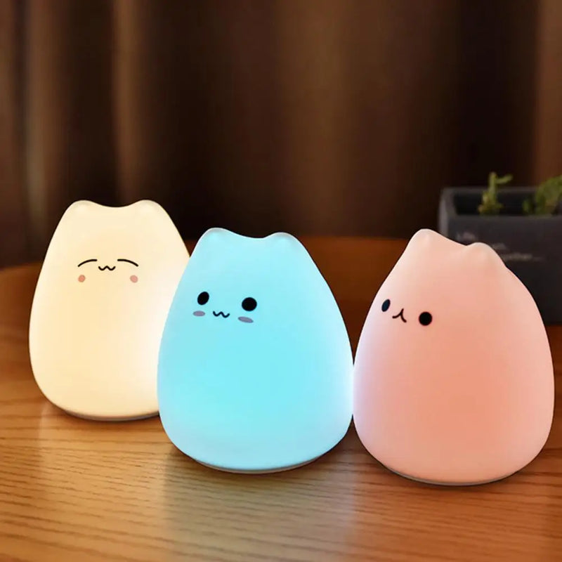 Decorative Silicone Funny Cat LED Night Lig