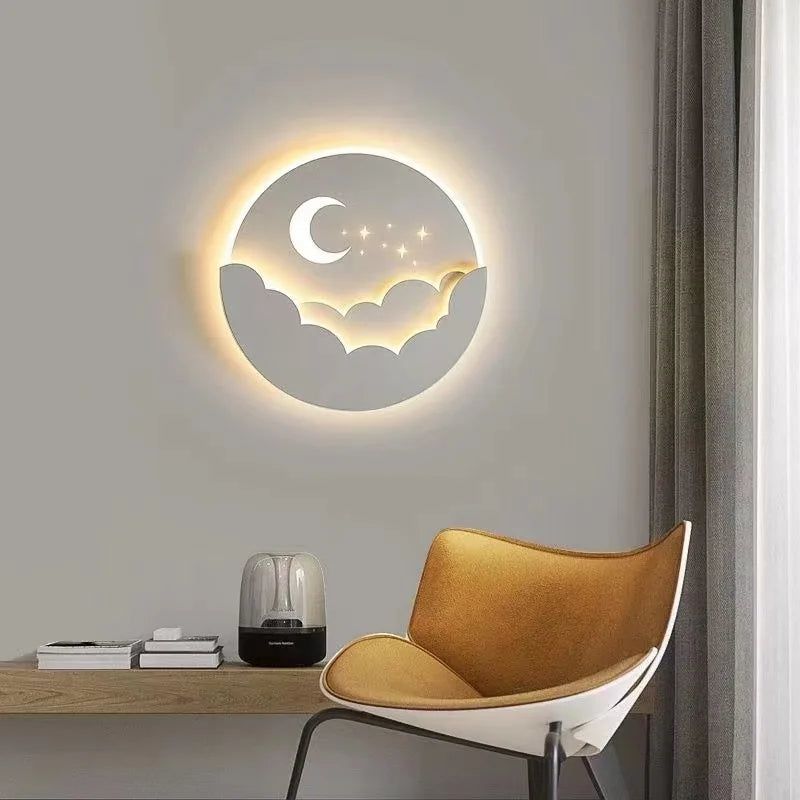 LED Cloud Stars Moon Wall Light