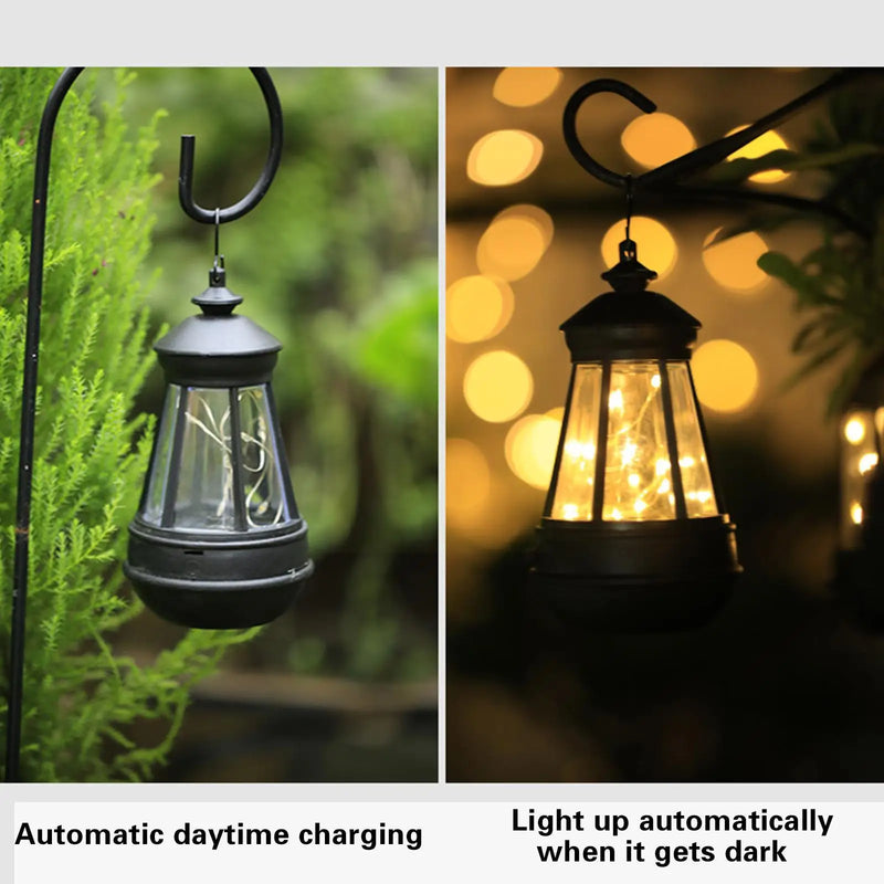 Retro Kerosene Lamp Solar Light Hanging Portable Ligh