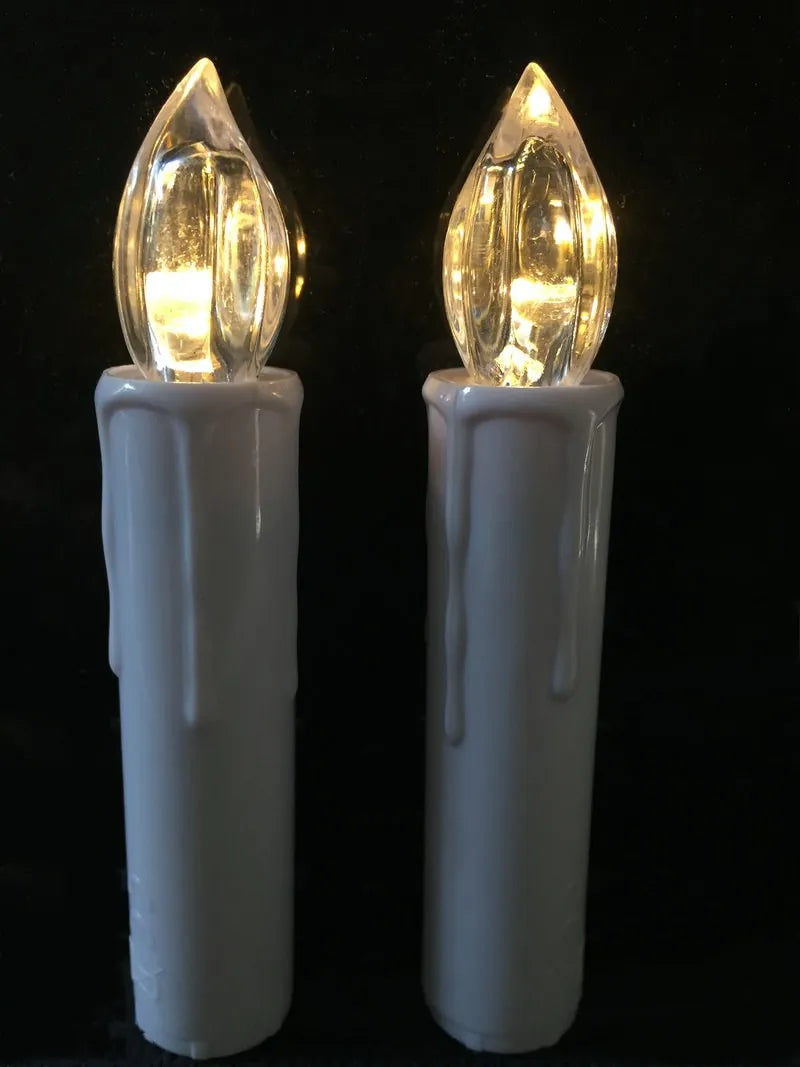 Set of 10 flickering Remote Controlled LED taper Candle