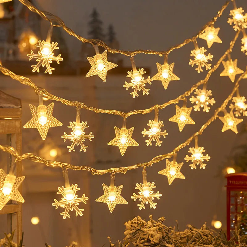 Snowflake star LED String Light