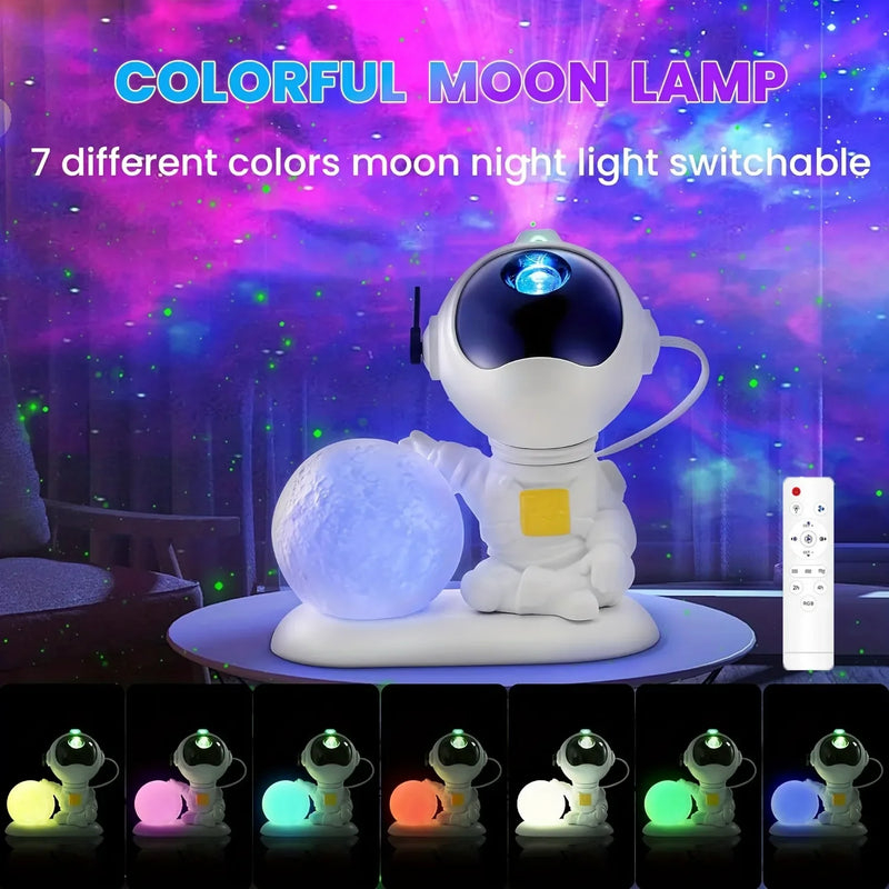 Astronaut Galaxy Projector Night Light With Remote Control