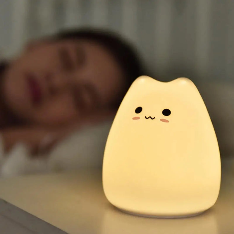 Decorative Silicone Funny Cat LED Night Lig