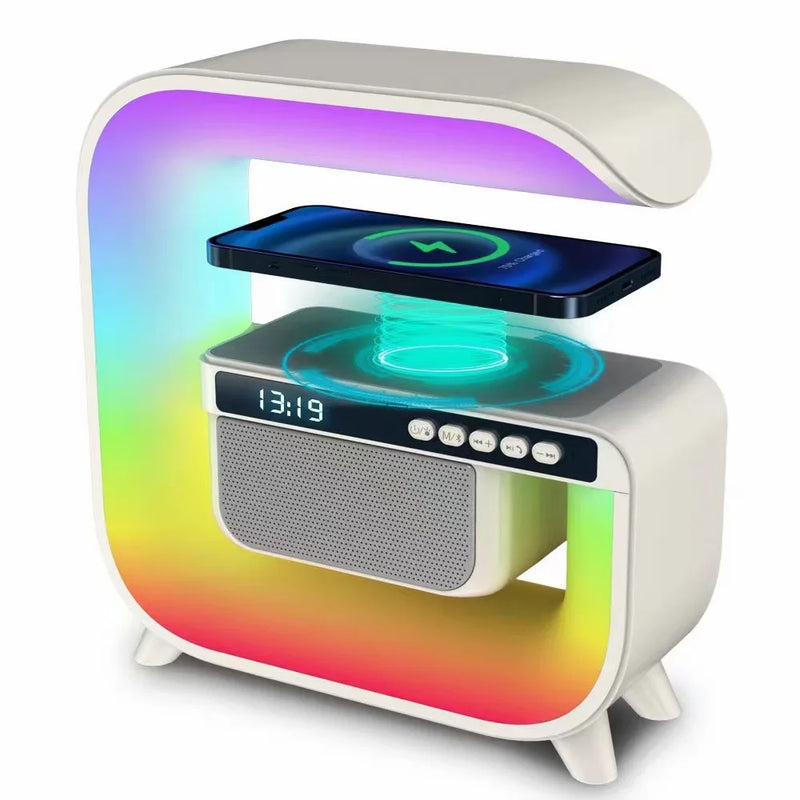 Multifunctional Bluetooth Speaker Alarm Clock Wireless Mobile Phone  Wireless Charging