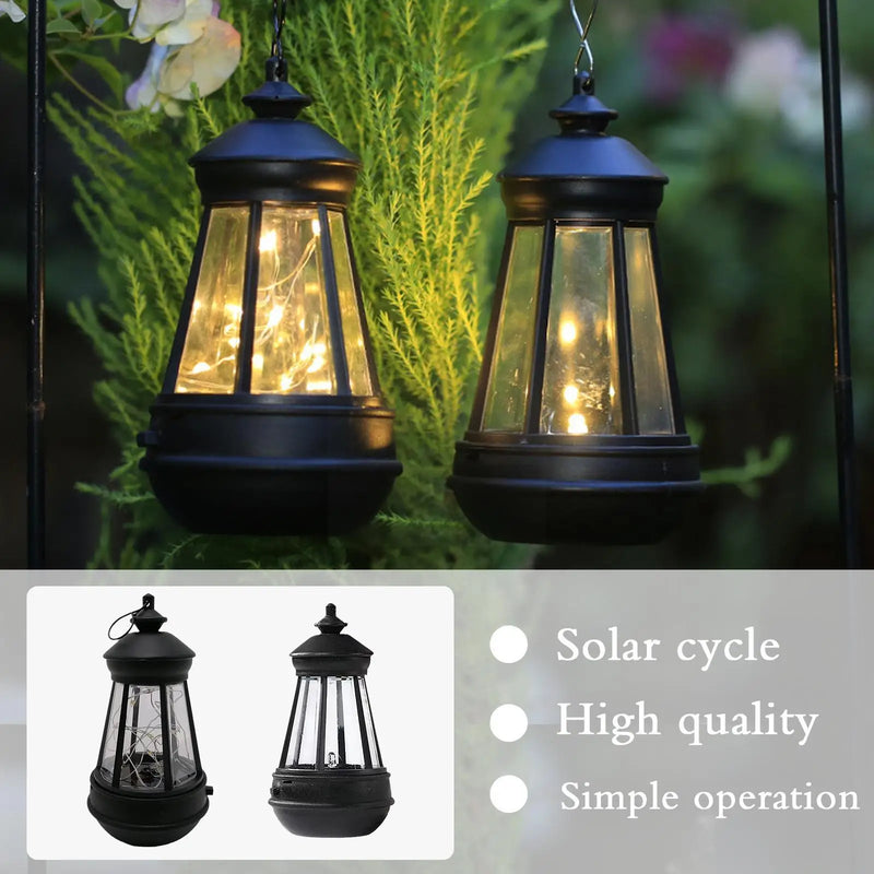 Retro Kerosene Lamp Solar Light Hanging Portable Ligh