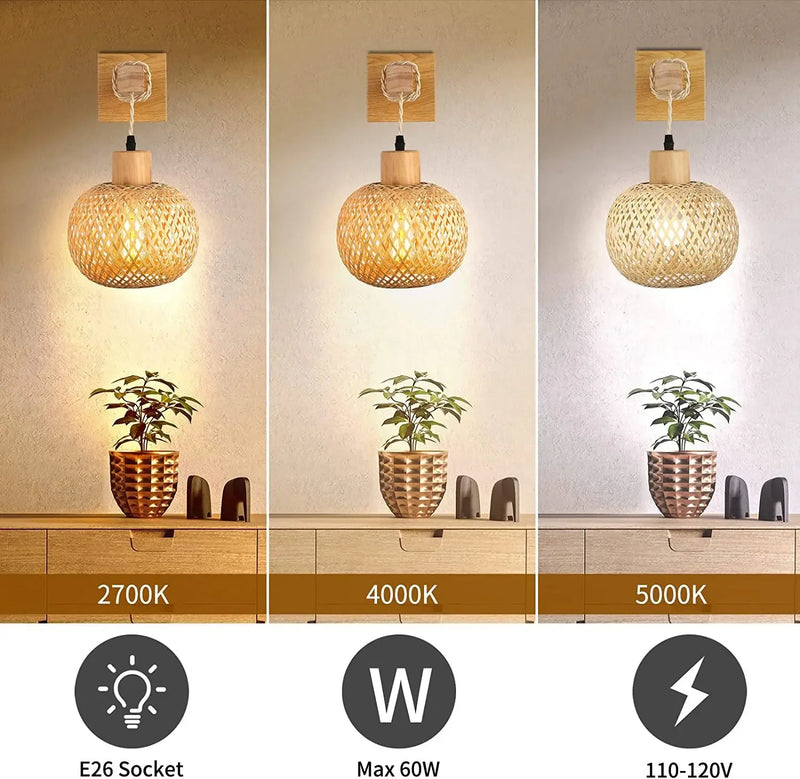 Retro Japanese Style Bamboo Wall Lamp