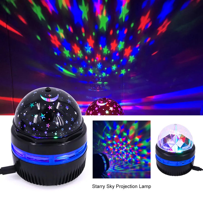 Colorful Starry Sky Projector Lamp Rotating